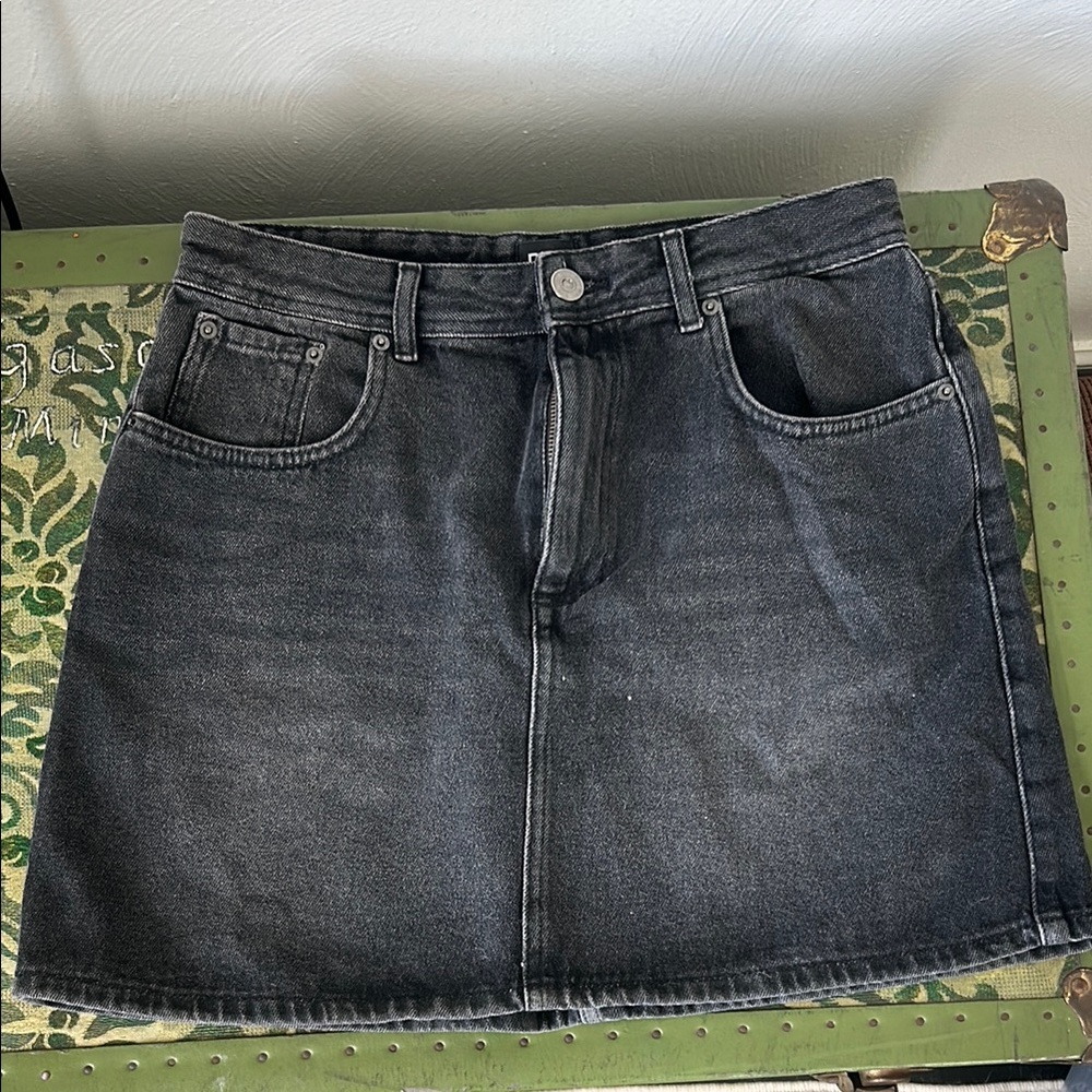 BDG Black Denim Mini Skirt